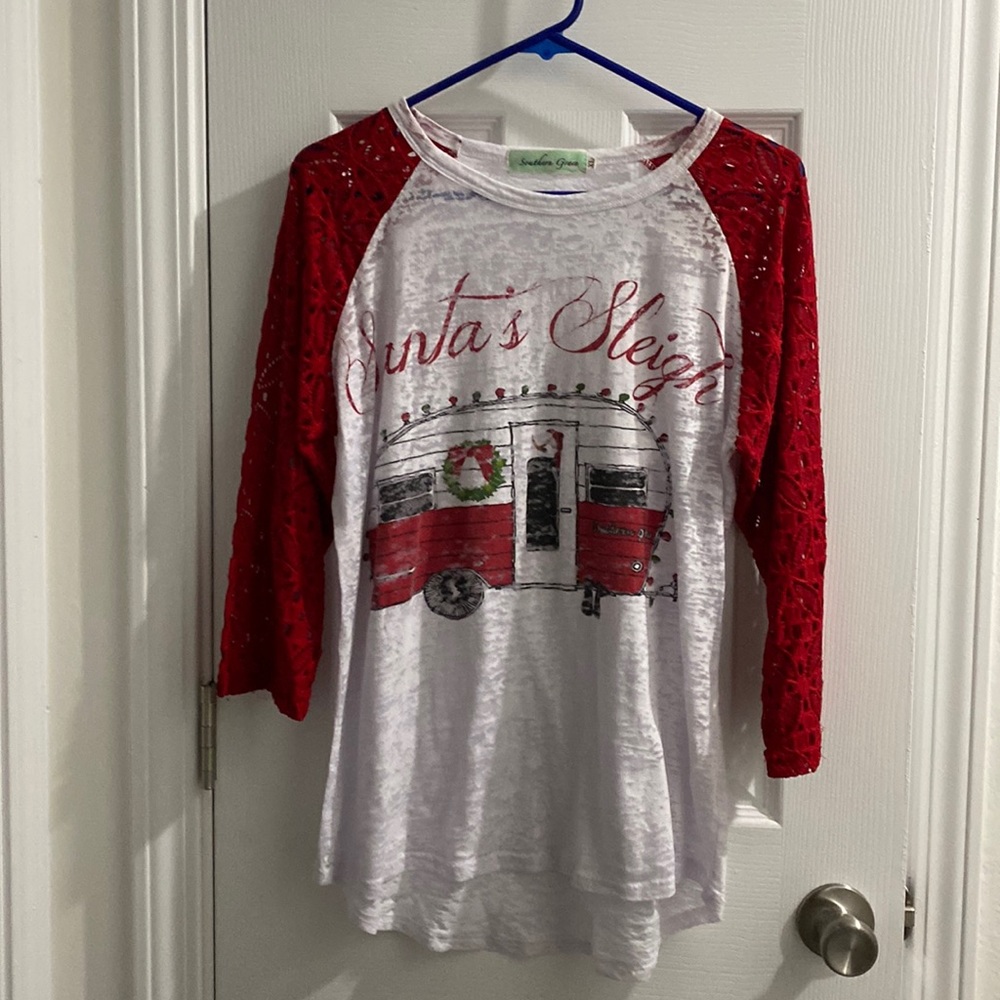 Southern Grace Xmas washout t shirt